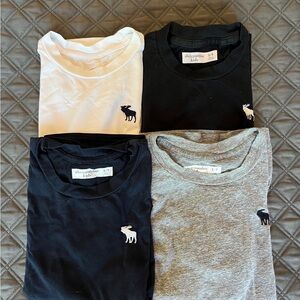 Abercrombie Kids Tee with White Logo- 4 shirt set